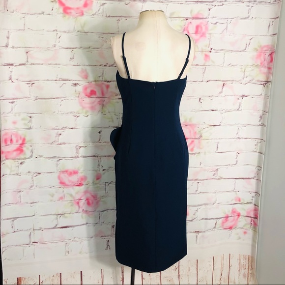 Bardot Carmelle blue ruffle slit Cocktail Dress - Picture 11 of 15